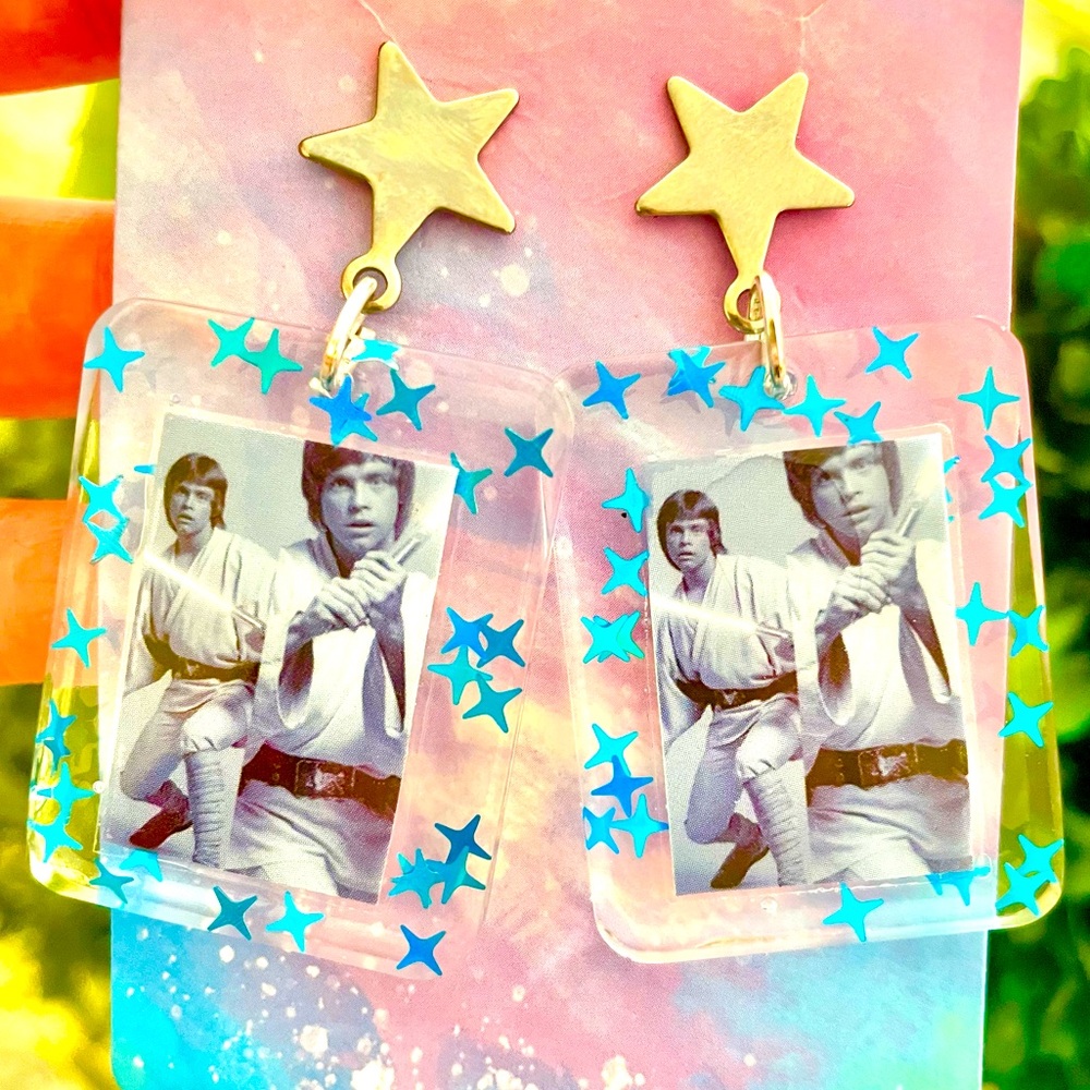 Luke Skywalker Acrylic Dangle Earrings